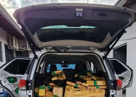 PF apreende 1 tonelada de maconha em caminhonete na BR-163