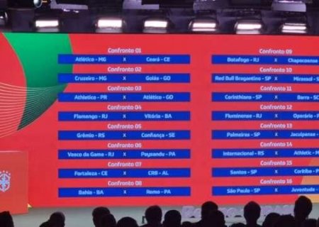 Confrontos da 5&ordf; fase da Copa do Brasil s&atilde;o definidos com cinco jogos de S&eacute;rie A